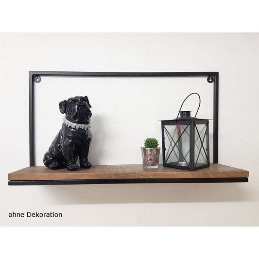Voglrieder kreatives Wohnen Boekenplank wandplank boekenkast 75 x 40 x 20 cm Liverpool metalen frame mat zwart