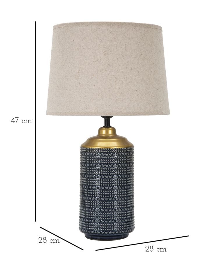 Mauro Ferretti CERAMIC TABLE LAMP POINT DARK CM Ø 28X47