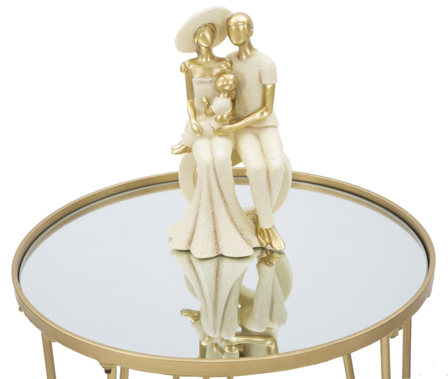 Mauro Ferretti COFFEE TABLE GLAM GOLD/MIRROR CM Ø 40X49