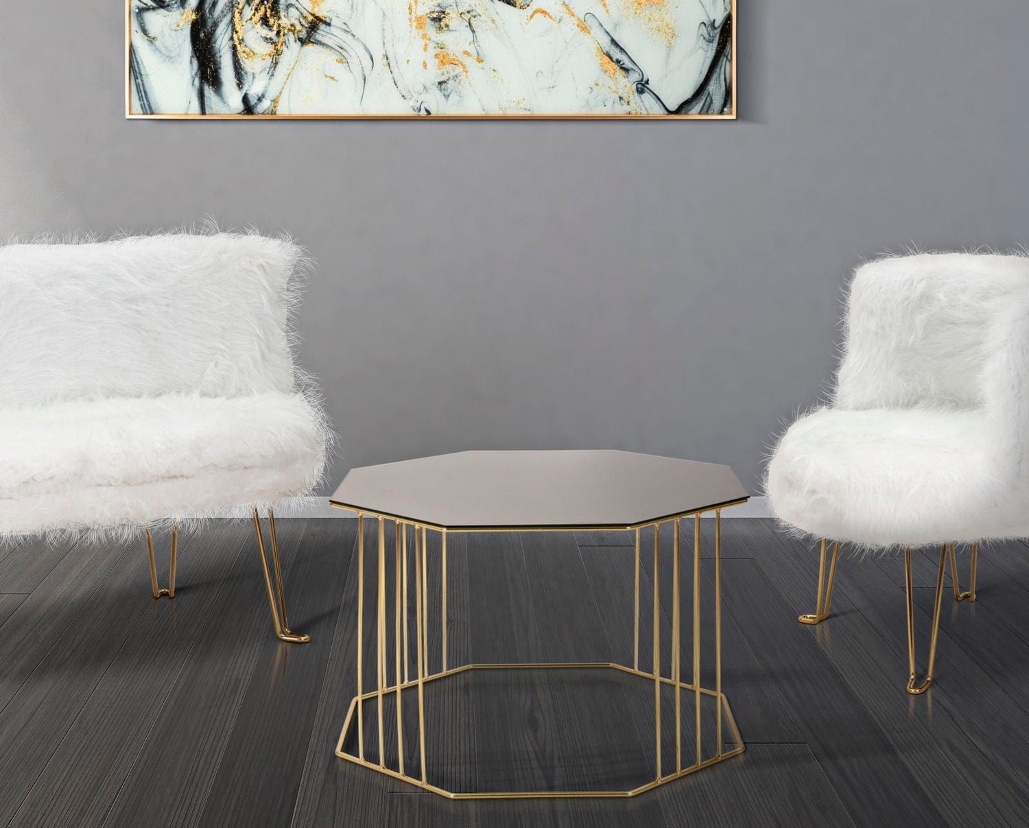 Mauro Ferretti COFFEE TABLE OCTAGON CM Ø 70X45
