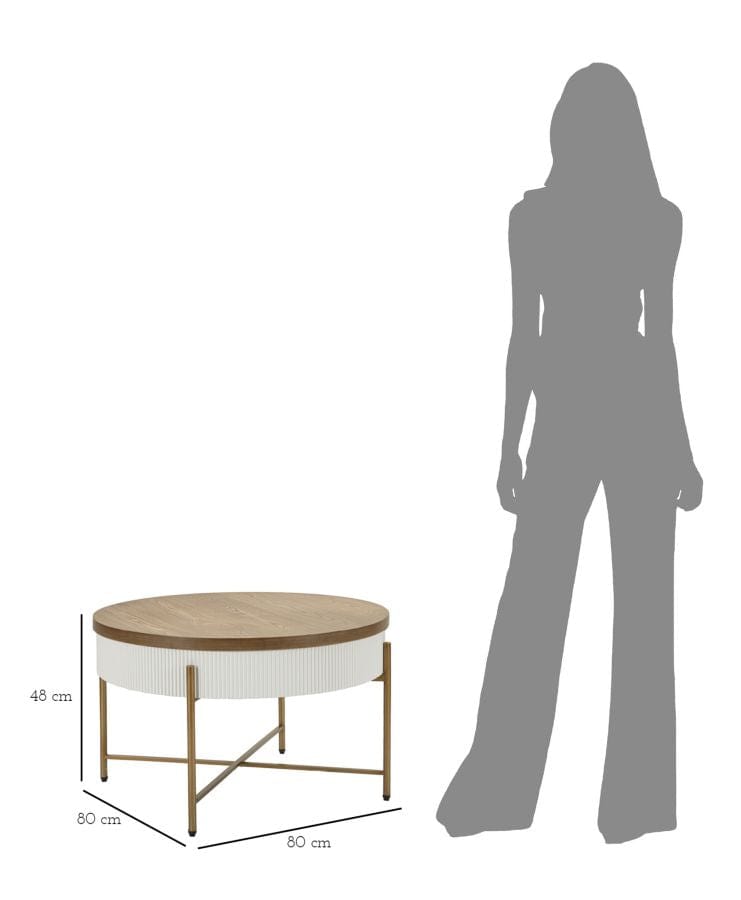 Mauro Ferretti COFFEE TABLE TOLOSA CM Ø 80X48