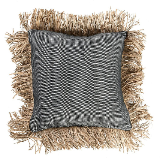 Bazar Bizar De Katoenen Bonita Kussenhoes - Natuurlijk Zwart - 40x40