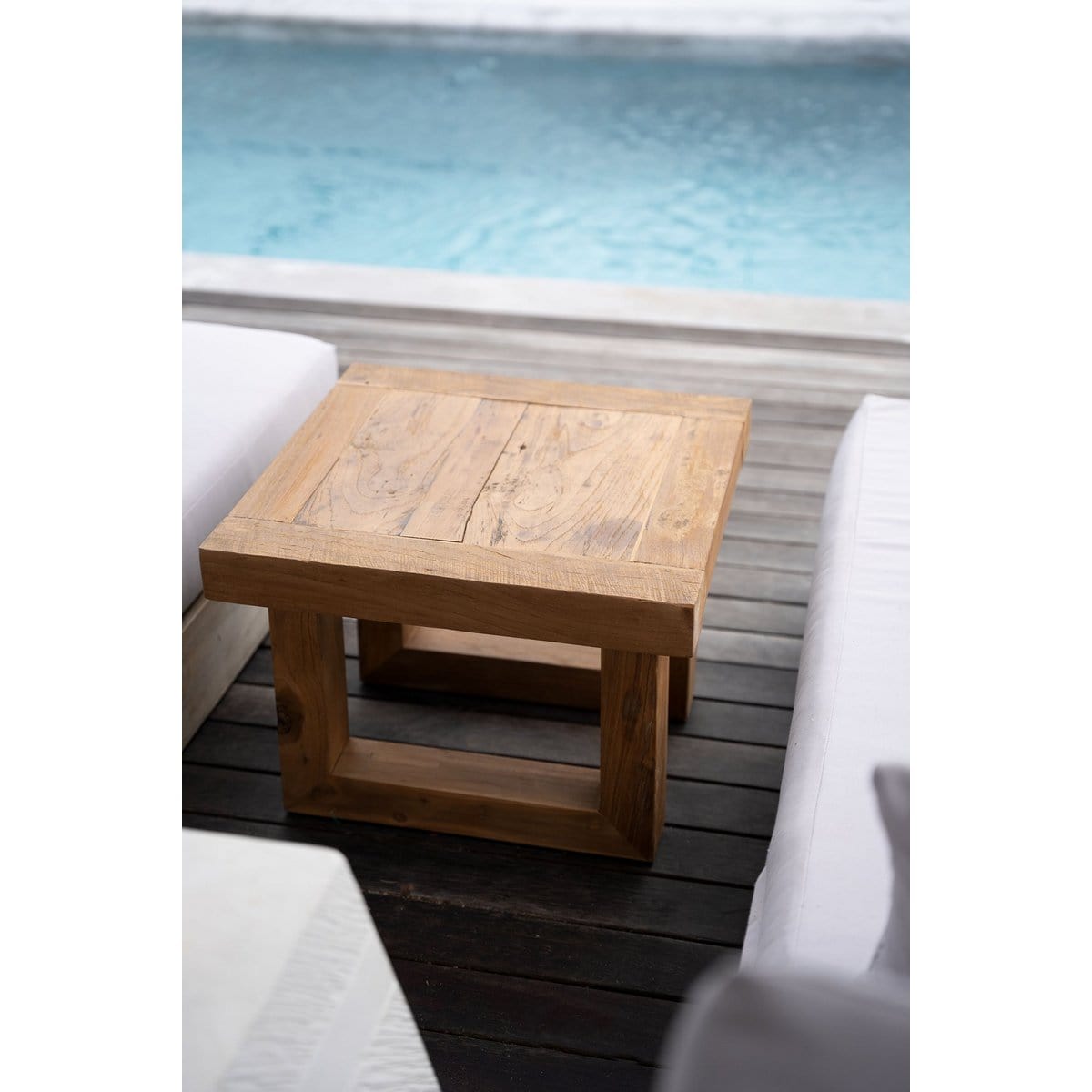 Bazar Bizar De Reclaimed Teak Bijzettafel - Naturel