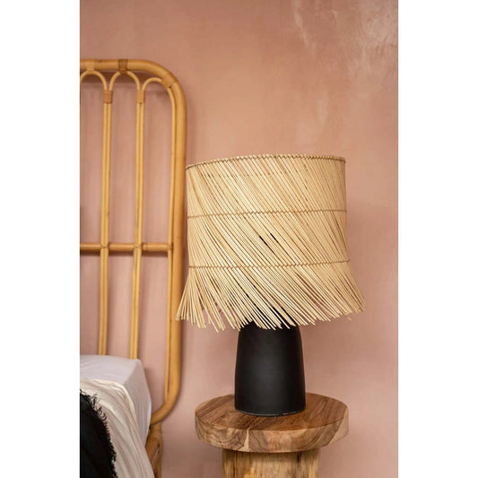 Bazar Bizar De rotan tafellamp - zwart naturel