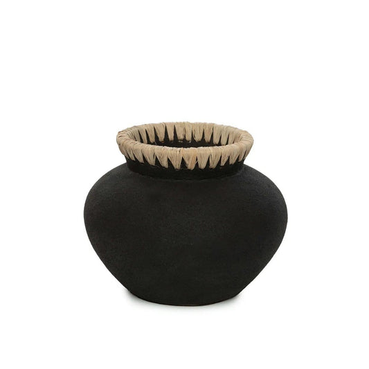 Bazar Bizar De Styly Vaas - Zwart Naturel - S
