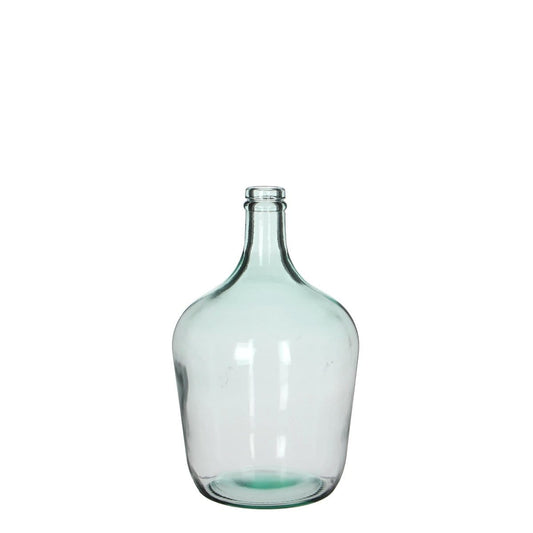 Mica Decorations Diego Fles Vaas - H30 x Ø18 cm - Gerecycled Glas - Transparant