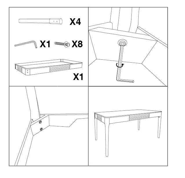 Mauro Ferretti DINING TABLE MATERA CM 180X90X80