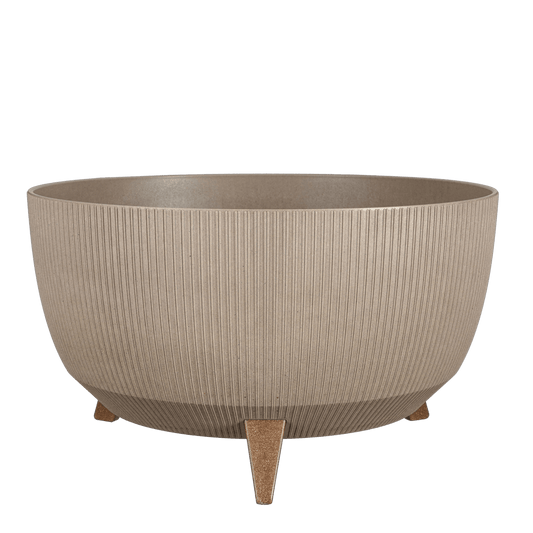Mica Decorations Doppio Bloempot op Poten - H22 x Ø47 cm - Polypropyleen - FSC Mix - Taupe