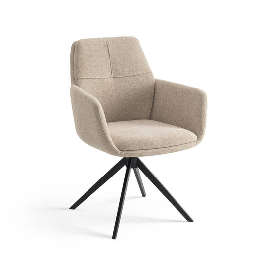 Criks Design Draaibare Eetkamerstoel Milou met armleuning Beige