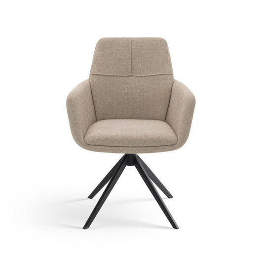 Criks Design Draaibare Eetkamerstoel Milou met armleuning Beige