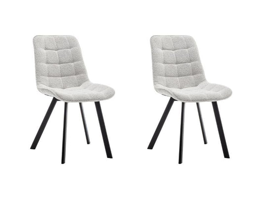 Criks Design Eetkamerstoel Felix Boucle Beige Set van 2