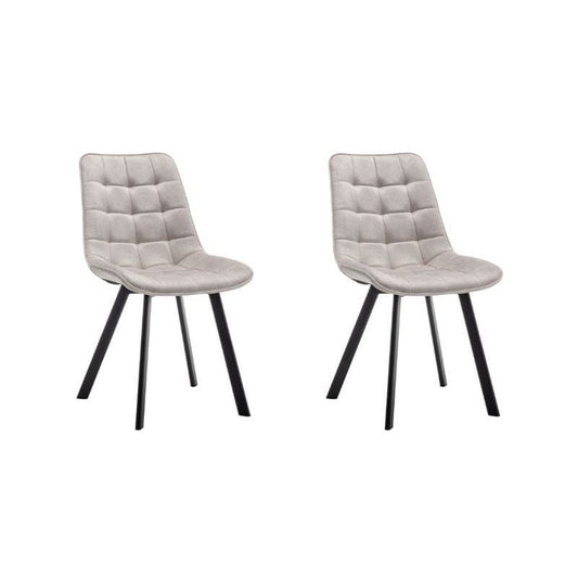 Criks Design Eetkamerstoel Felix Velvet Beige Set van 2