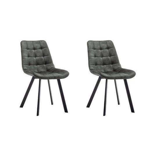 Criks Design Eetkamerstoel Felix Velvet Groen Set van 2