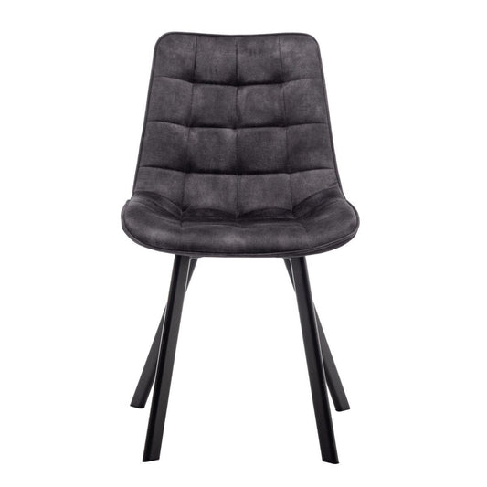 Criks Design Eetkamerstoel Felix Velvet Zwart Set van 2