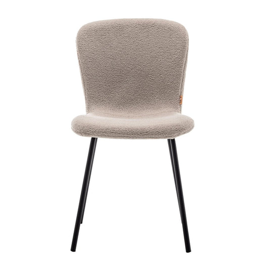 Criks Design Eetkamerstoel Luca Teddy Taupe Set van 2