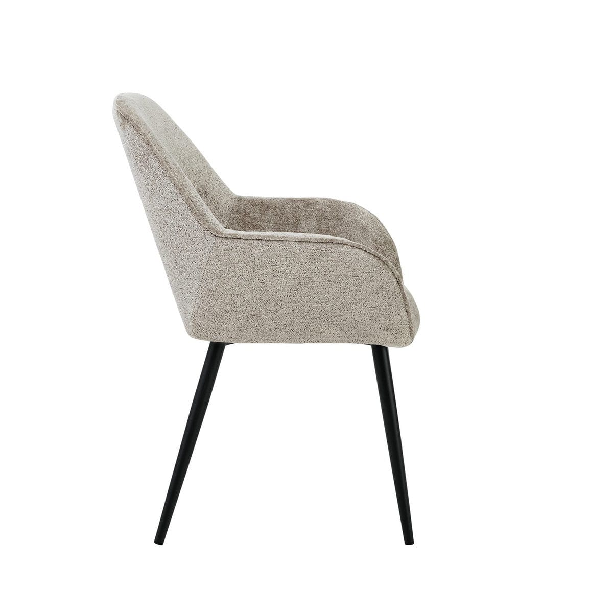 Criks Design Eetkamerstoel met armleuning Levi Taupe Stof