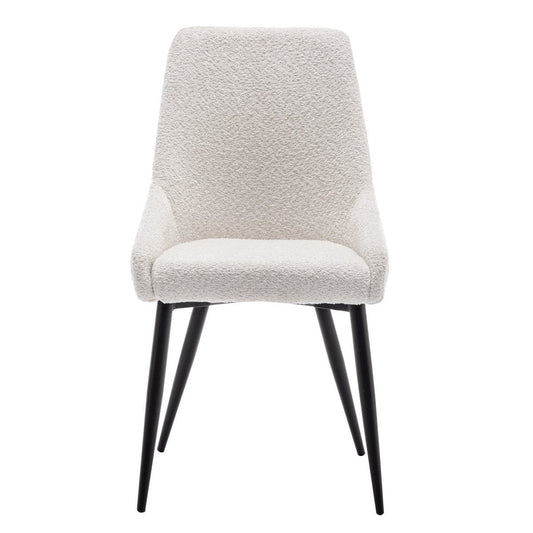 Criks Design Eetkamerstoel Oscar Boucle Creme Set van 2