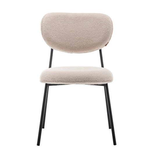 Criks Design Eetkamerstoel set van 4 - Amalia - Teddy Beige - Stof