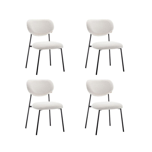 Criks Design Eetkamerstoel set van 4 - Amalia - Teddy Creme - Stof