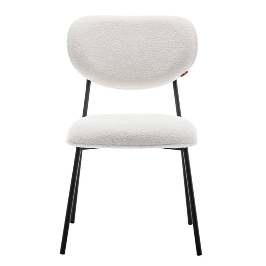 Criks Design Eetkamerstoel set van 4 - Amalia - Teddy Creme - Stof