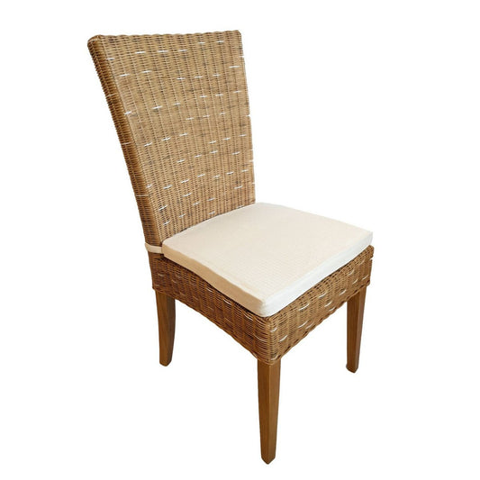 Voglrieder kreatives Wohnen Eetkamerstoelen rotan stoelen wintertuin rieten stoelen Cardine 6 stuks cappuccino