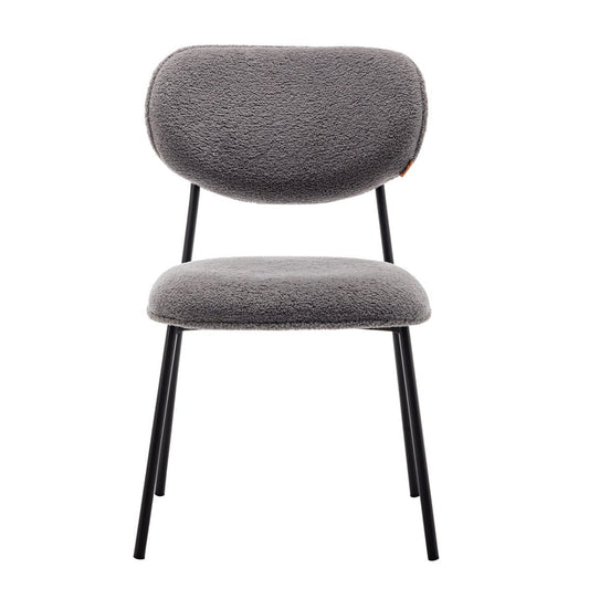 Criks Design Eetkamerstoelen set van 4 - Amalia - Teddy Grijs - Stof