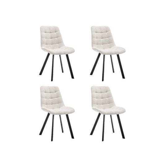 Criks Design Eetkamerstoelen set van 4 Felix Boucle Creme