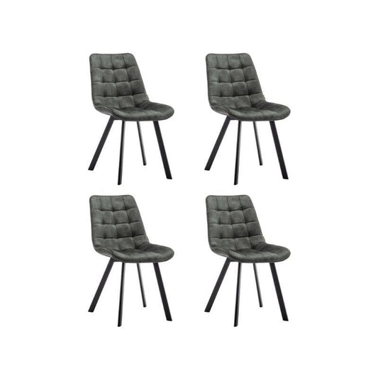Criks Design Eetkamerstoelen set van 4 Felix Velvet Groen