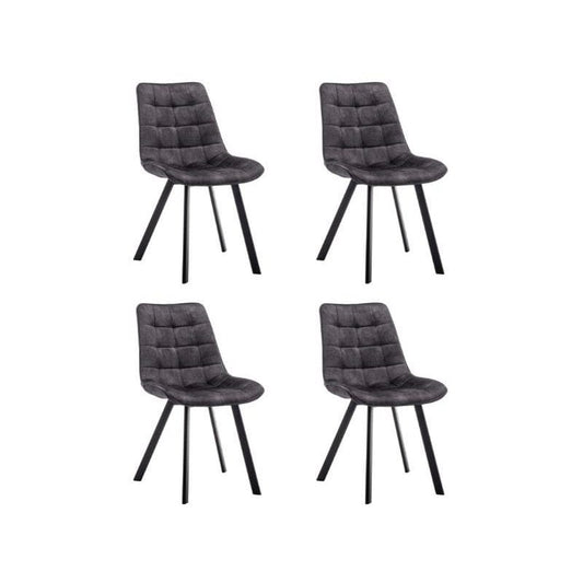 Criks Design Eetkamerstoelen set van 4 Felix Velvet Zwart