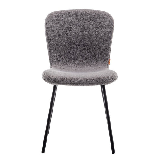 Criks Design Eetkamerstoelen Set van 4 - Luca - Teddy - Grijs