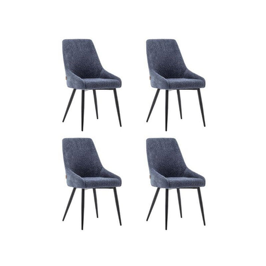 Criks Design Eetkamerstoelen set van 4 Oscar Boucle Blauw