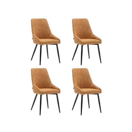 Criks Design Eetkamerstoelen set van 4 Oscar Boucle Geel