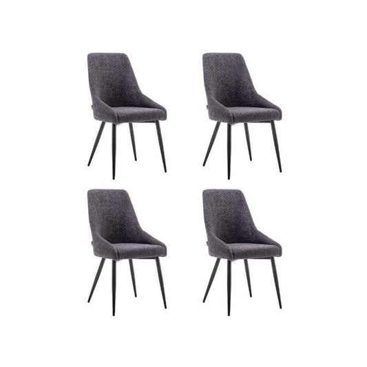 Criks Design Eetkamerstoelen set van 4 Oscar Boucle Zwart