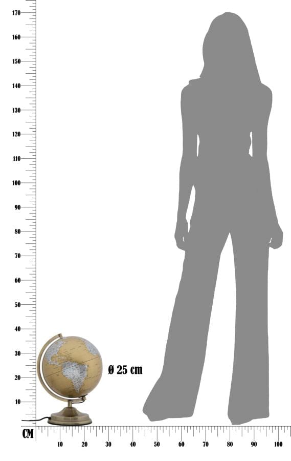 Mauro Ferretti GLOBE ORANGE C/LUCE CM Ø 25X38