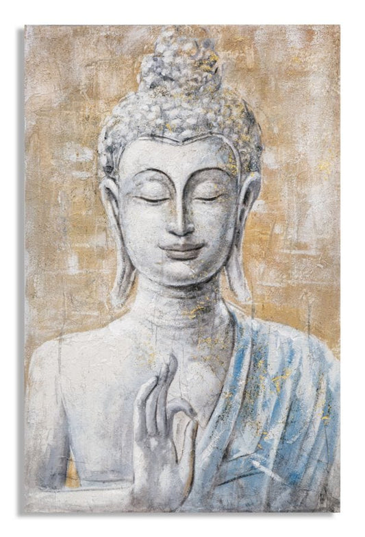 Mauro Ferretti HANDMADE WALL PAINTING BUDDHA LIGHT -B- CM 80X3X120