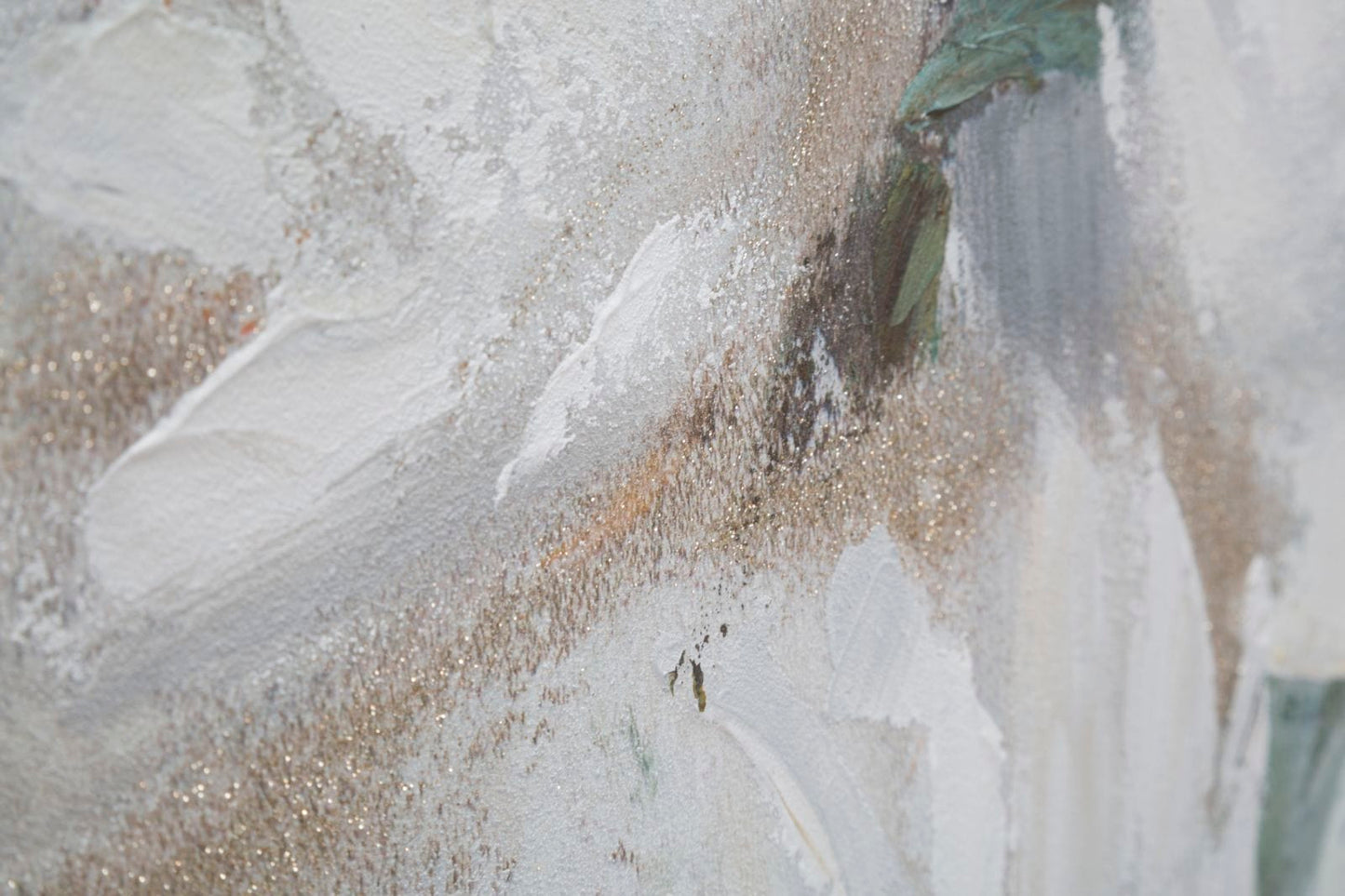 Mauro Ferretti HANDMADE WALL PAINTING CREM FLOWER CM 
 80X3,7X100