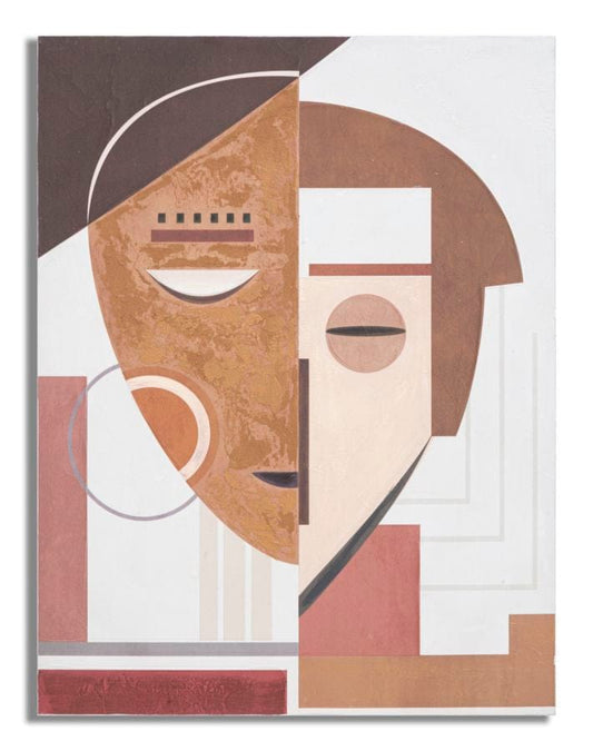 Mauro Ferretti HANDMADE WALL PAINTING ETHNIC FACE CM 60X2,7X80