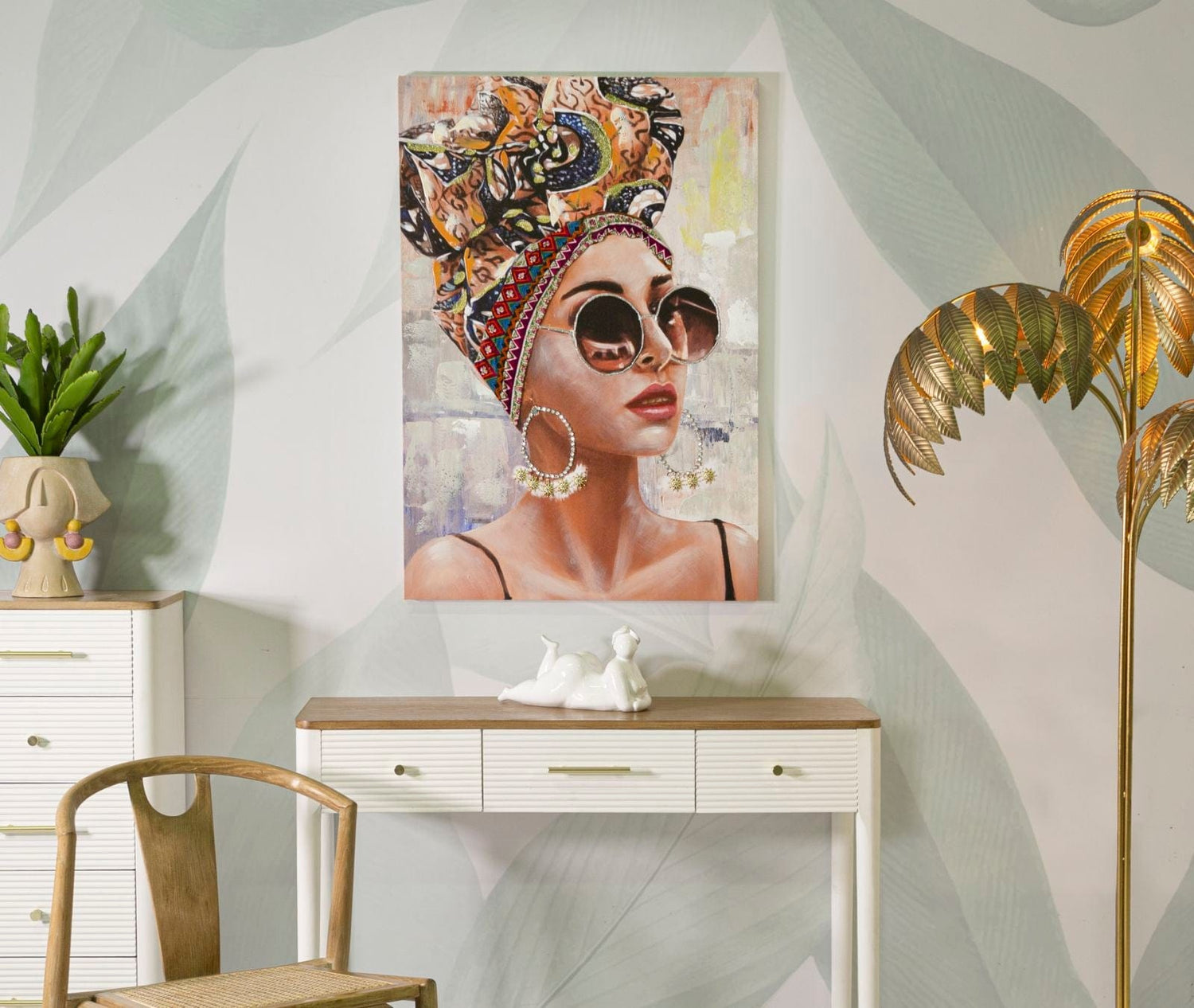 Mauro Ferretti HANDMADE WALL PAINTING JENNIFER -A- CM 70X3X100