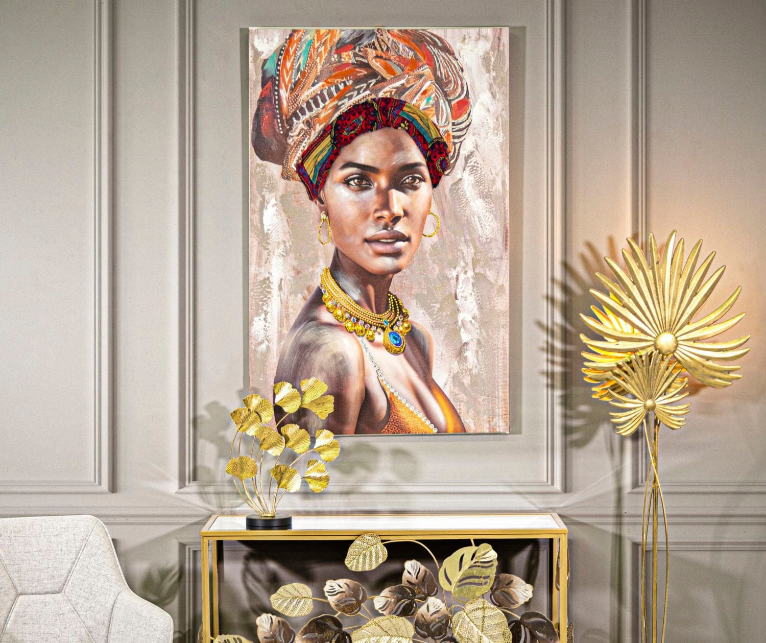 Mauro Ferretti HANDMADE WALL PAINTING KIM 80X3X120