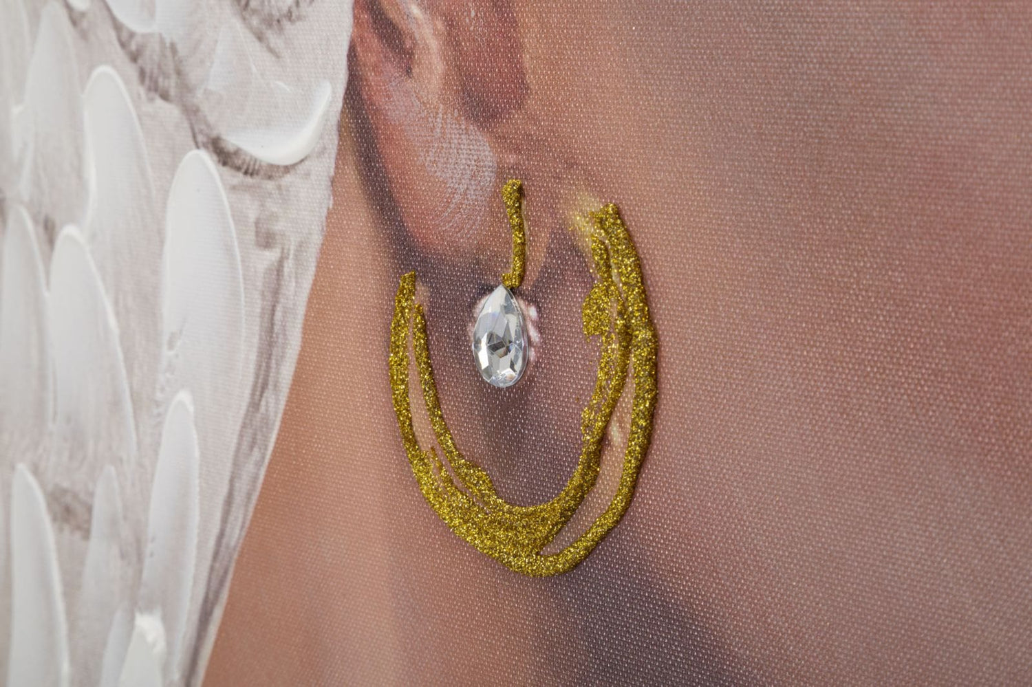 Mauro Ferretti HANDMADE WALL PAINTING KLOE VERTICAL CM 90X3X120