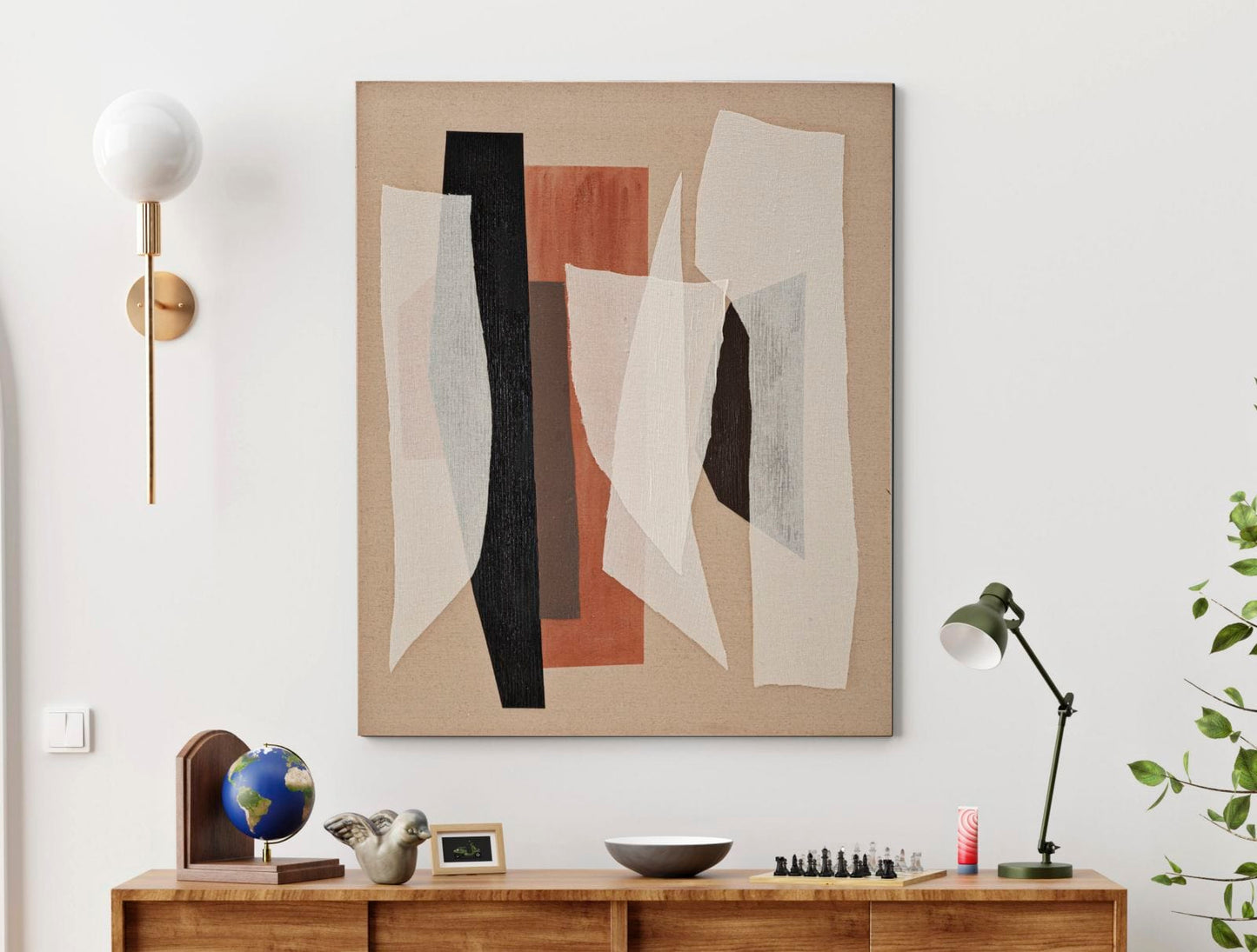 Mauro Ferretti HANDMADE WALL PAINTING REDY -B- CM 80X2,8X100