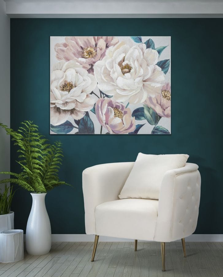 Mauro Ferretti HANDMADE WALL PAINTING SOFT FLOWER CM 
 100X3,7X80