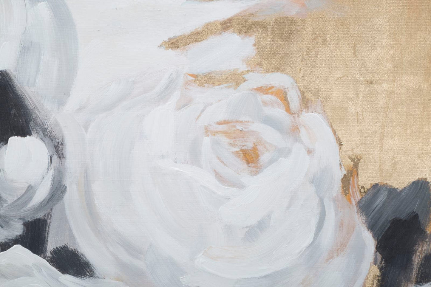 Mauro Ferretti HANDMADE WALL PAINTING WHITE FLOWER -A- CM 90X3,7X90