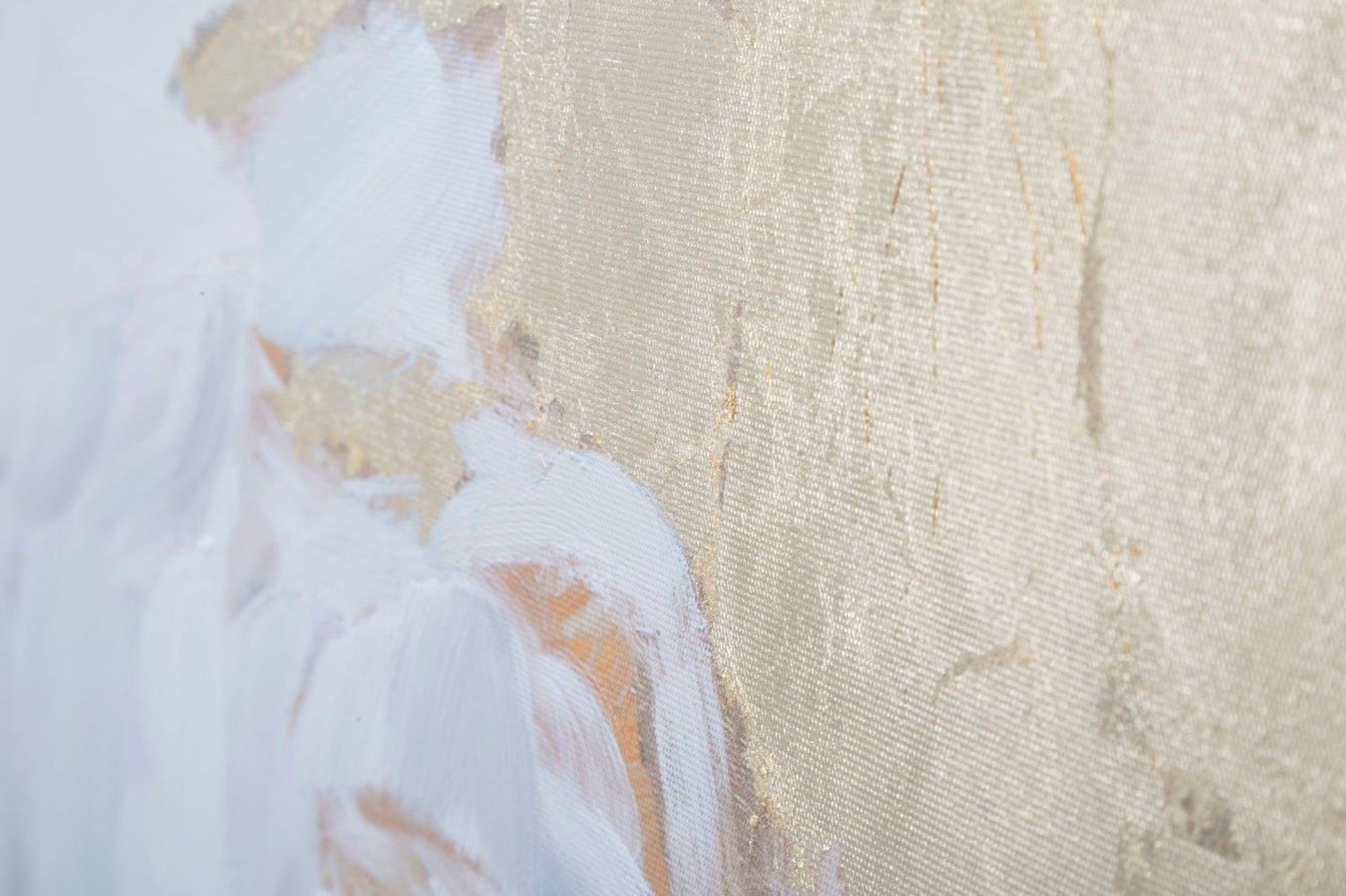 Mauro Ferretti HANDMADE WALL PAINTING WHITE FLOWER -A- CM 90X3,7X90