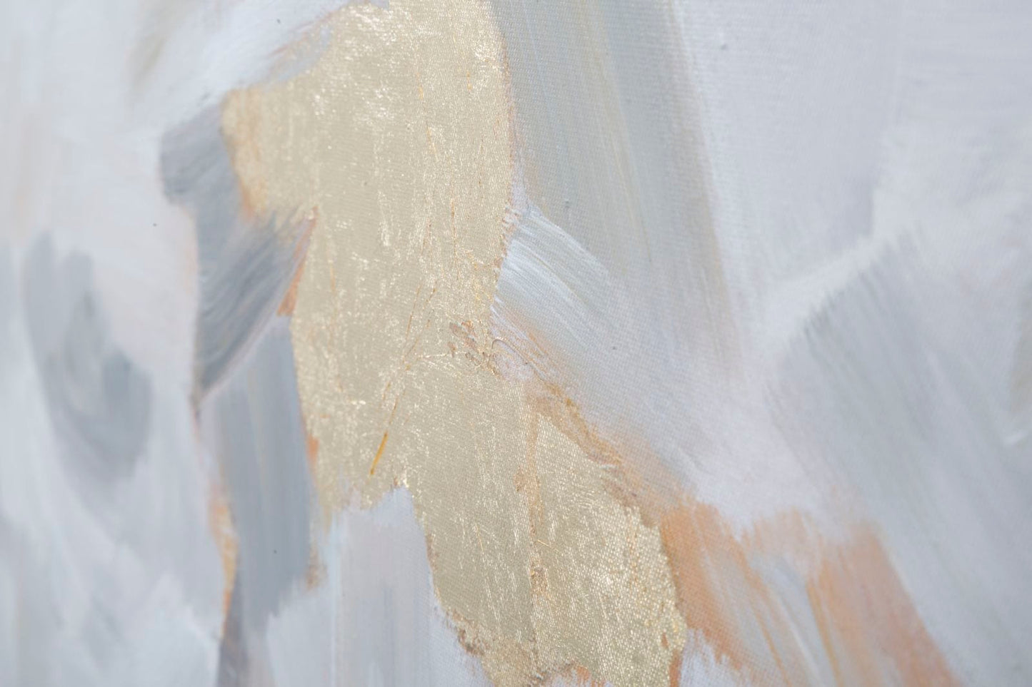 Mauro Ferretti HANDMADE WALL PAINTING WHITE FLOWER -B- CM 90X3,7X90