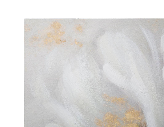 Mauro Ferretti HANDMADE WALL PAINTING WHITE/GOLD FLOWER CM
140X3,7X70