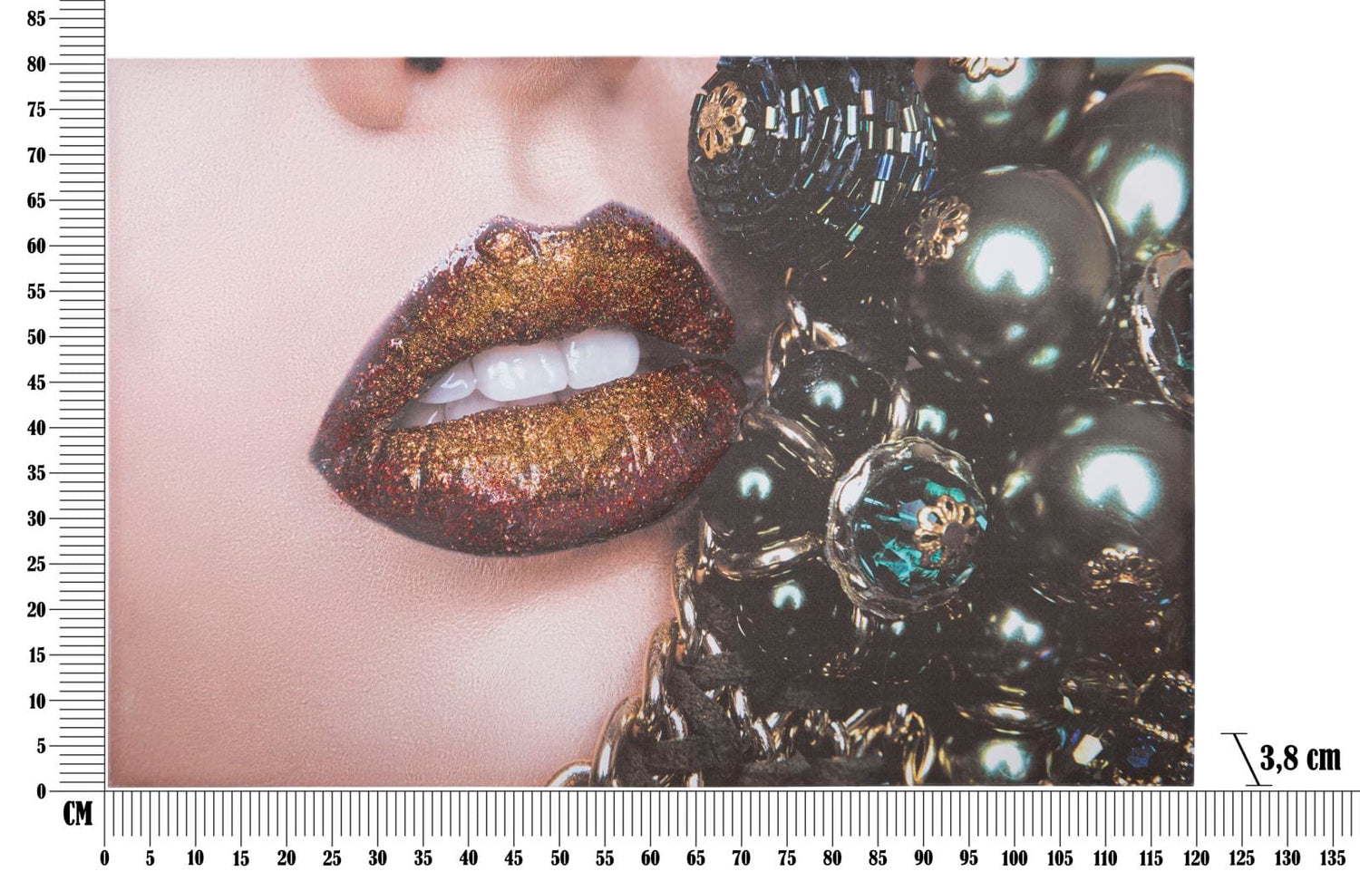 Mauro Ferretti HANDMADE WALL PRINTINGBEAUTIFUL LIPS
 CM 80X3,8X120