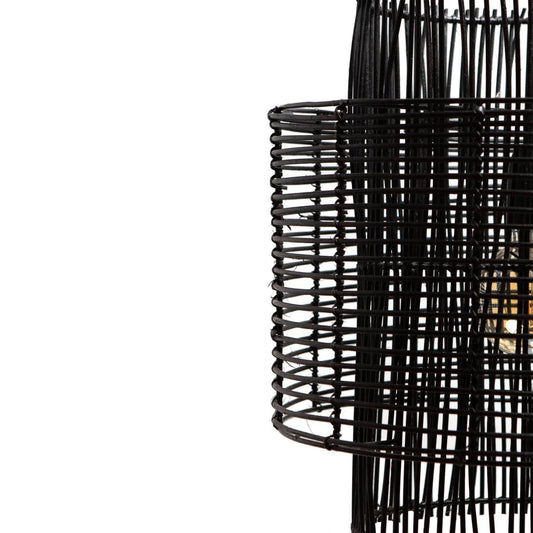 1304 Design Hanglamp BRANDON mat zwart Ø40x45cm