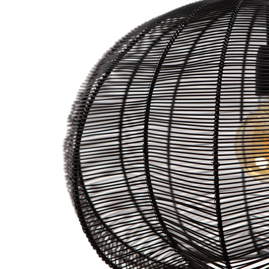1304 Design Hanglamp FARAH mat zwart Ø50x38cm