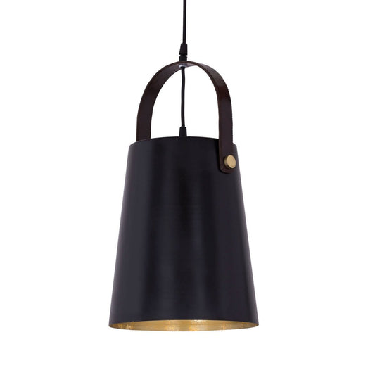 Voglrieder kreatives Wohnen Hanglamp metaal met leren beugel hanglamp eettafel plafondlamp vintage stijl
